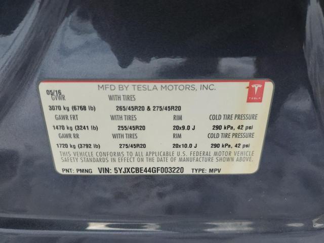 Photo 11 VIN: 5YJXCBE44GF003220 - TESLA MODEL X 