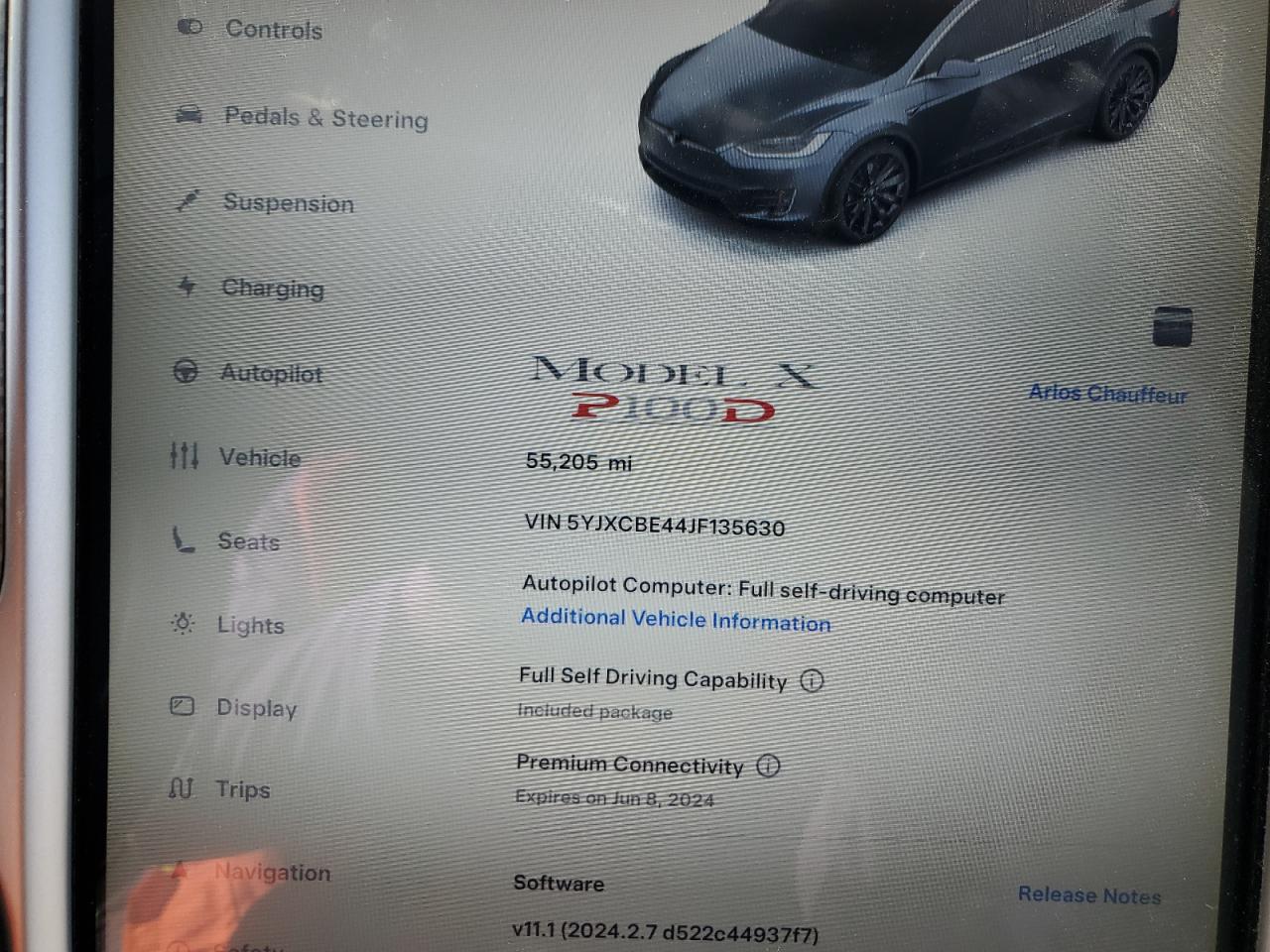 Photo 8 VIN: 5YJXCBE44JF135630 - TESLA MODEL X 