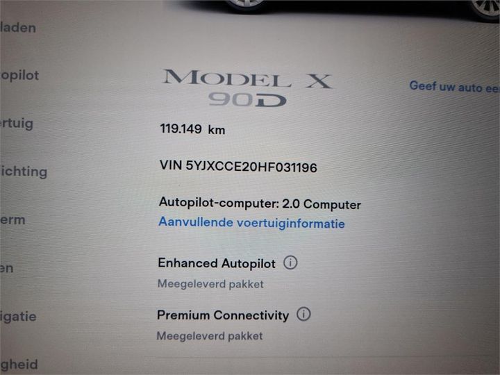 Photo 10 VIN: 5YJXCCE20HF031196 - TESLA X 