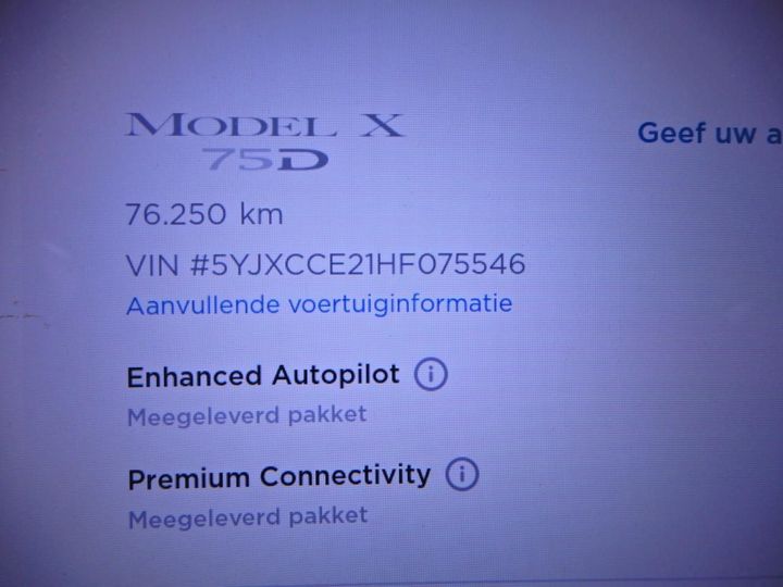 Photo 4 VIN: 5YJXCCE21HF075546 - TESLA MODEL X 