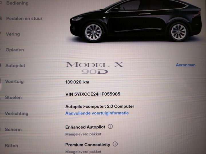 Photo 18 VIN: 5YJXCCE24HF055985 - TESLA MODEL X MPV 