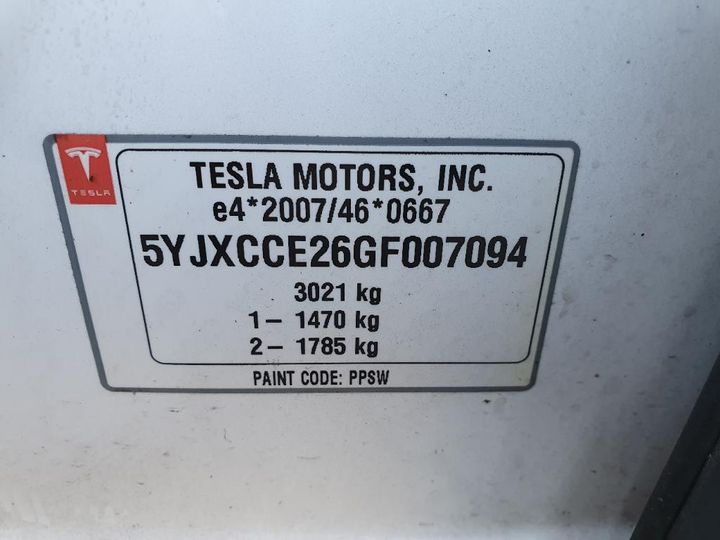 Photo 28 VIN: 5YJXCCE26GF007094 - TESLA MODEL 