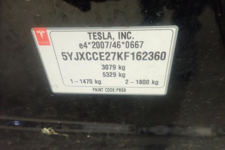 Photo 7 VIN: 5YJXCCE27KF162360 - TESLA MODEL X 