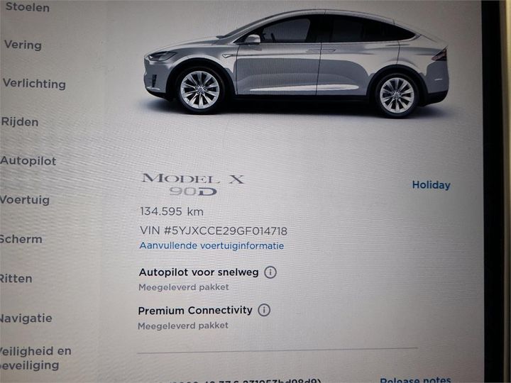 Photo 20 VIN: 5YJXCCE29GF014718 - TESLA X 