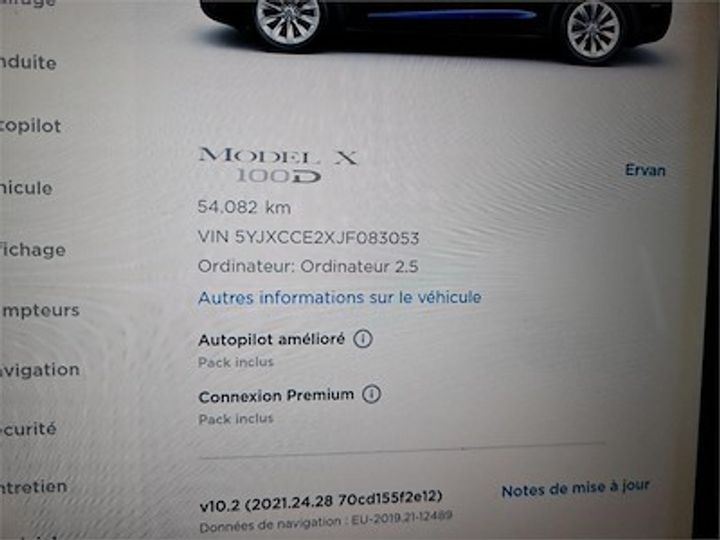 Photo 10 VIN: 5YJXCCE2XJF083053 - TESLA MODEL X 