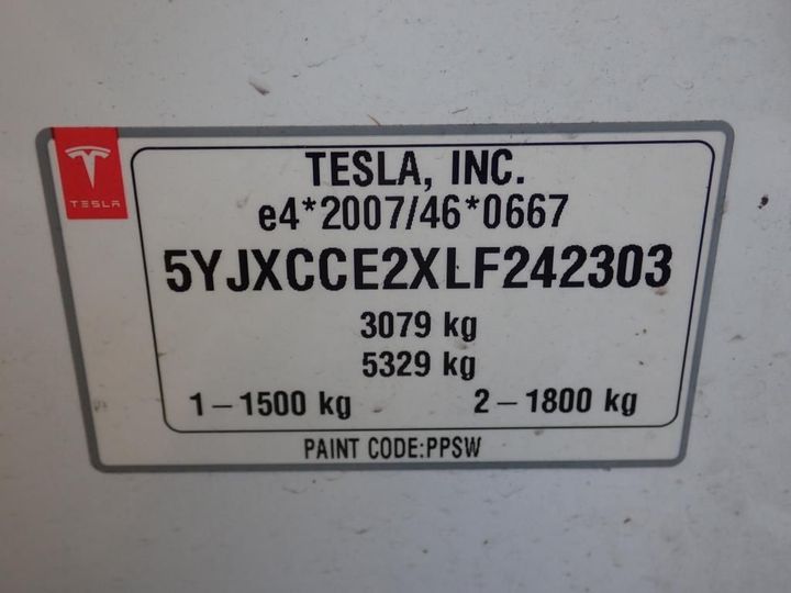 Photo 9 VIN: 5YJXCCE2XLF242303 - TESLA MODEL X 