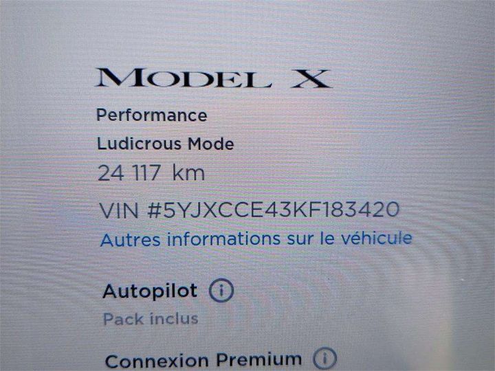 Photo 8 VIN: 5YJXCCE43KF183420 - TESLA MODEL X 