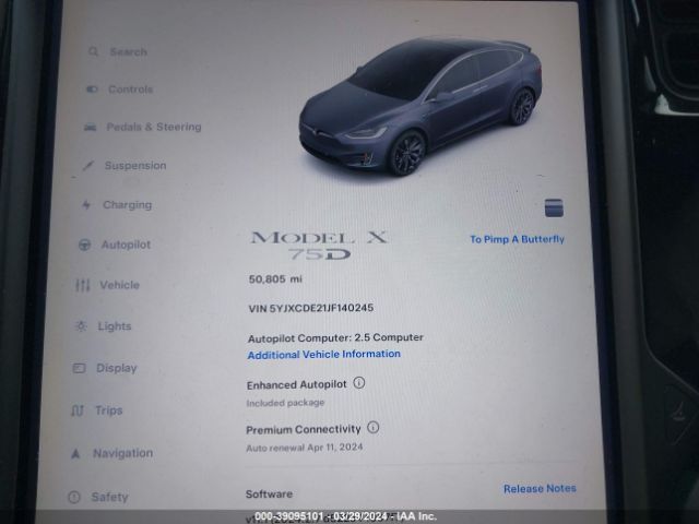 Photo 6 VIN: 5YJXCDE21JF140245 - TESLA MODEL X 