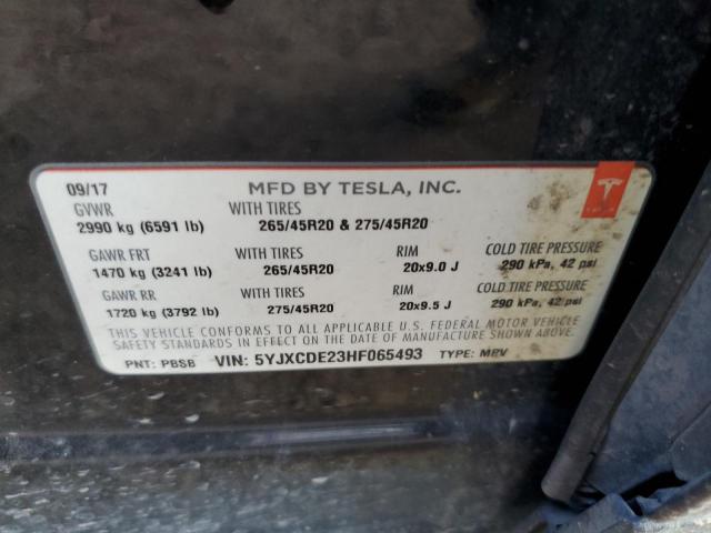 Photo 9 VIN: 5YJXCDE23HF065493 - TESLA MODEL X 