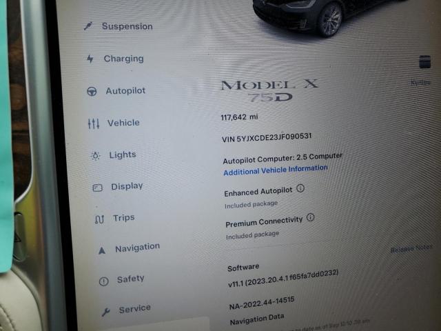 Photo 8 VIN: 5YJXCDE23JF090531 - TESLA MODEL X 