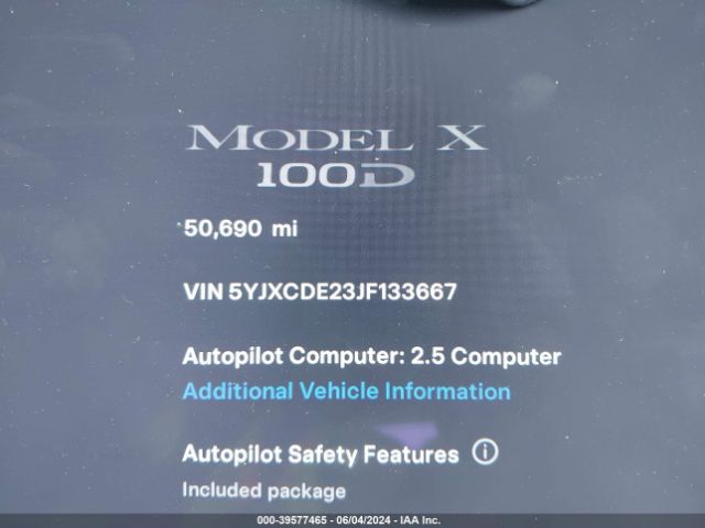 Photo 6 VIN: 5YJXCDE23JF133667 - TESLA MODEL X 