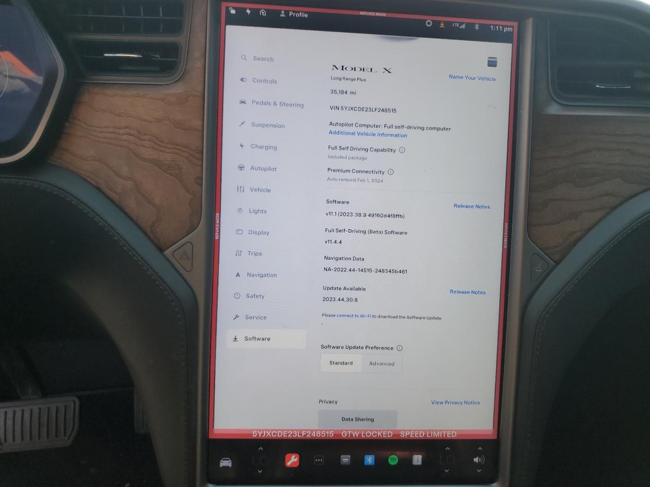 Photo 8 VIN: 5YJXCDE23LF248515 - TESLA MODEL X 