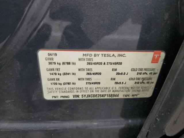 Photo 12 VIN: 5YJXCDE25KF158944 - TESLA MODEL X 