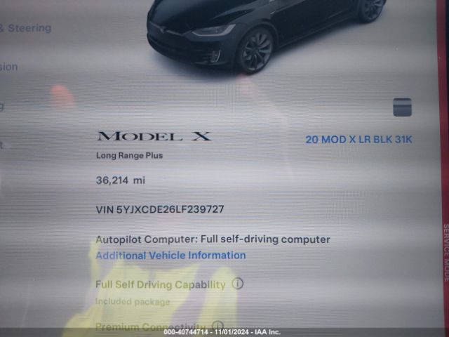 Photo 6 VIN: 5YJXCDE26LF239727 - TESLA MODEL X 