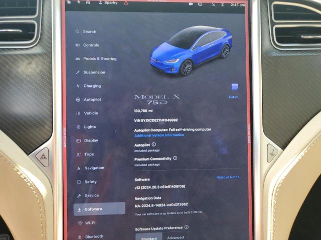 Photo 8 VIN: 5YJXCDE27HF049992 - TESLA MODEL X 