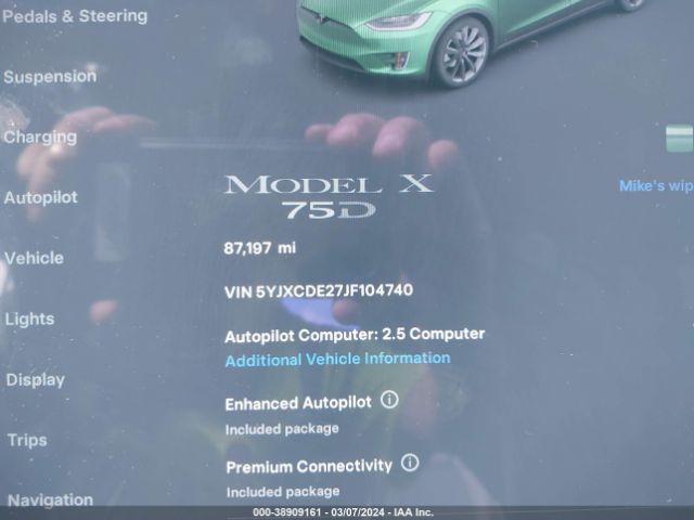 Photo 6 VIN: 5YJXCDE27JF104740 - TESLA MODEL X 