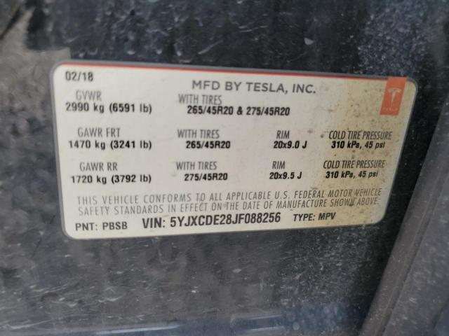 Photo 13 VIN: 5YJXCDE28JF088256 - TESLA MODEL X 