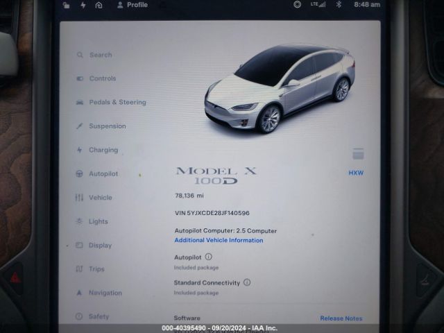 Photo 6 VIN: 5YJXCDE28JF140596 - TESLA MODEL X 