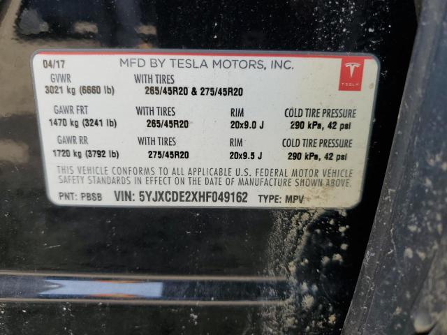 Photo 11 VIN: 5YJXCDE2XHF049162 - TESLA MODEL X 