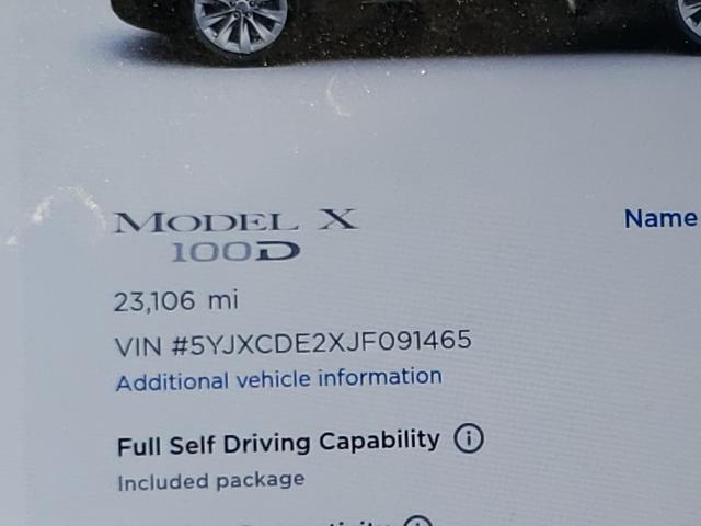 Photo 7 VIN: 5YJXCDE2XJF091465 - TESLA MODEL X 