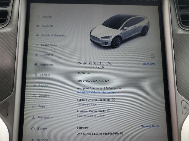 Photo 8 VIN: 5YJXCDE2XJF137327 - TESLA MODEL X 