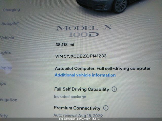 Photo 6 VIN: 5YJXCDE2XJF141233 - TESLA MODEL X 