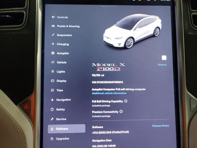 Photo 8 VIN: 5YJXCDE40HF055814 - TESLA MODEL X 