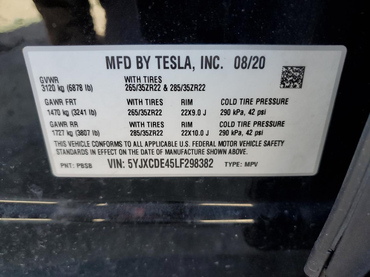 Photo 11 VIN: 5YJXCDE45LF298382 - TESLA MODEL X 