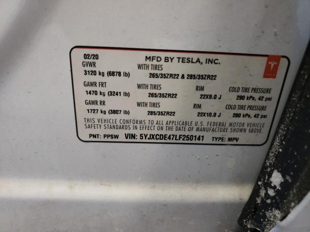 Photo 9 VIN: 5YJXCDE47LF250141 - TESLA MODEL X 