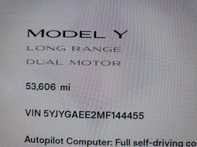 Photo 8 VIN: 5YJYGAEE2MF144455 - TESLA MODEL Y 