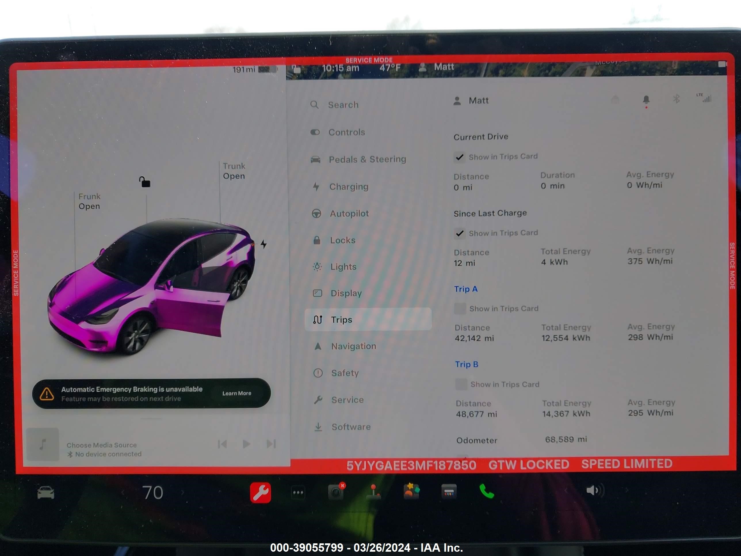 Photo 6 VIN: 5YJYGAEE3MF187850 - TESLA MODEL Y 