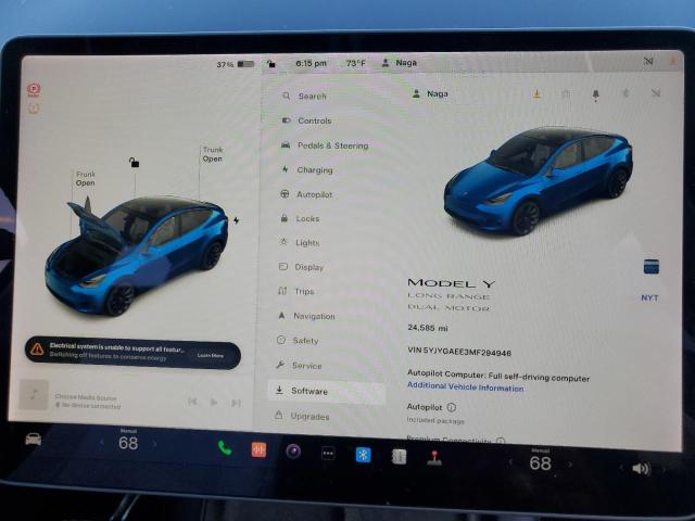 Photo 8 VIN: 5YJYGAEE3MF294946 - TESLA MODEL Y 