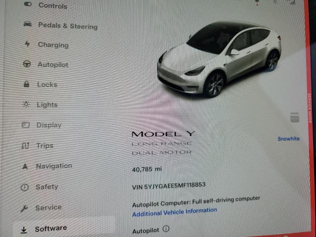 Photo 8 VIN: 5YJYGAEE5MF118853 - TESLA MODEL Y 