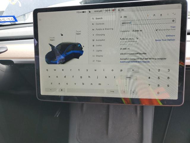 Photo 8 VIN: 5YJYGAEE5MF203496 - TESLA MODEL Y 