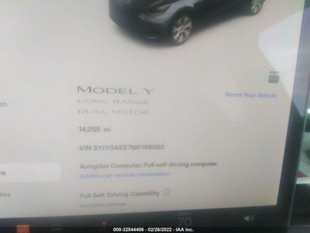 Photo 6 VIN: 5YJYGAEE7MF199080 - TESLA MODEL Y 