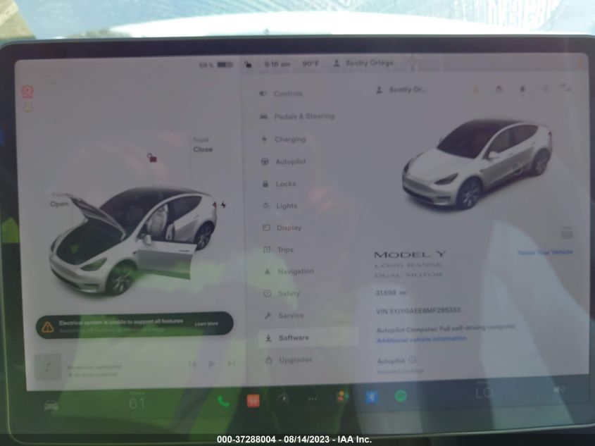 Photo 6 VIN: 5YJYGAEE8MF295333 - TESLA MODEL Y 