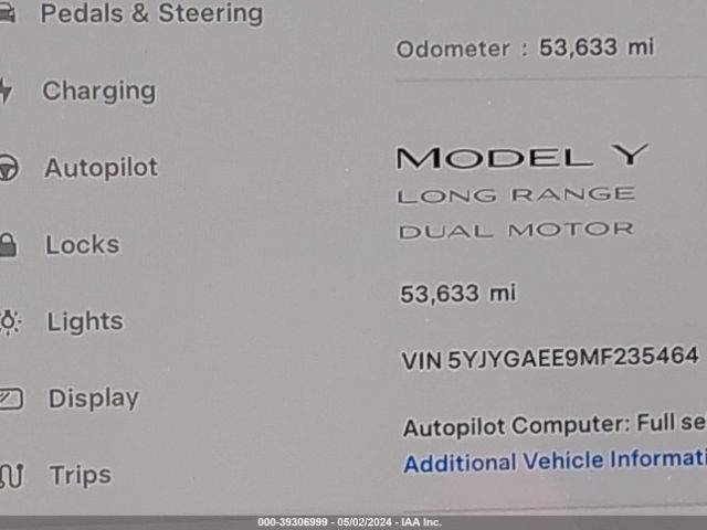 Photo 6 VIN: 5YJYGAEE9MF235464 - TESLA MODEL Y 