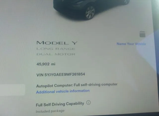 Photo 6 VIN: 5YJYGAEE9MF261854 - TESLA MODEL Y 