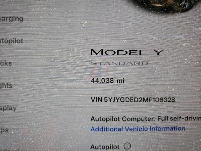 Photo 8 VIN: 5YJYGDED2MF106328 - TESLA MODEL Y 