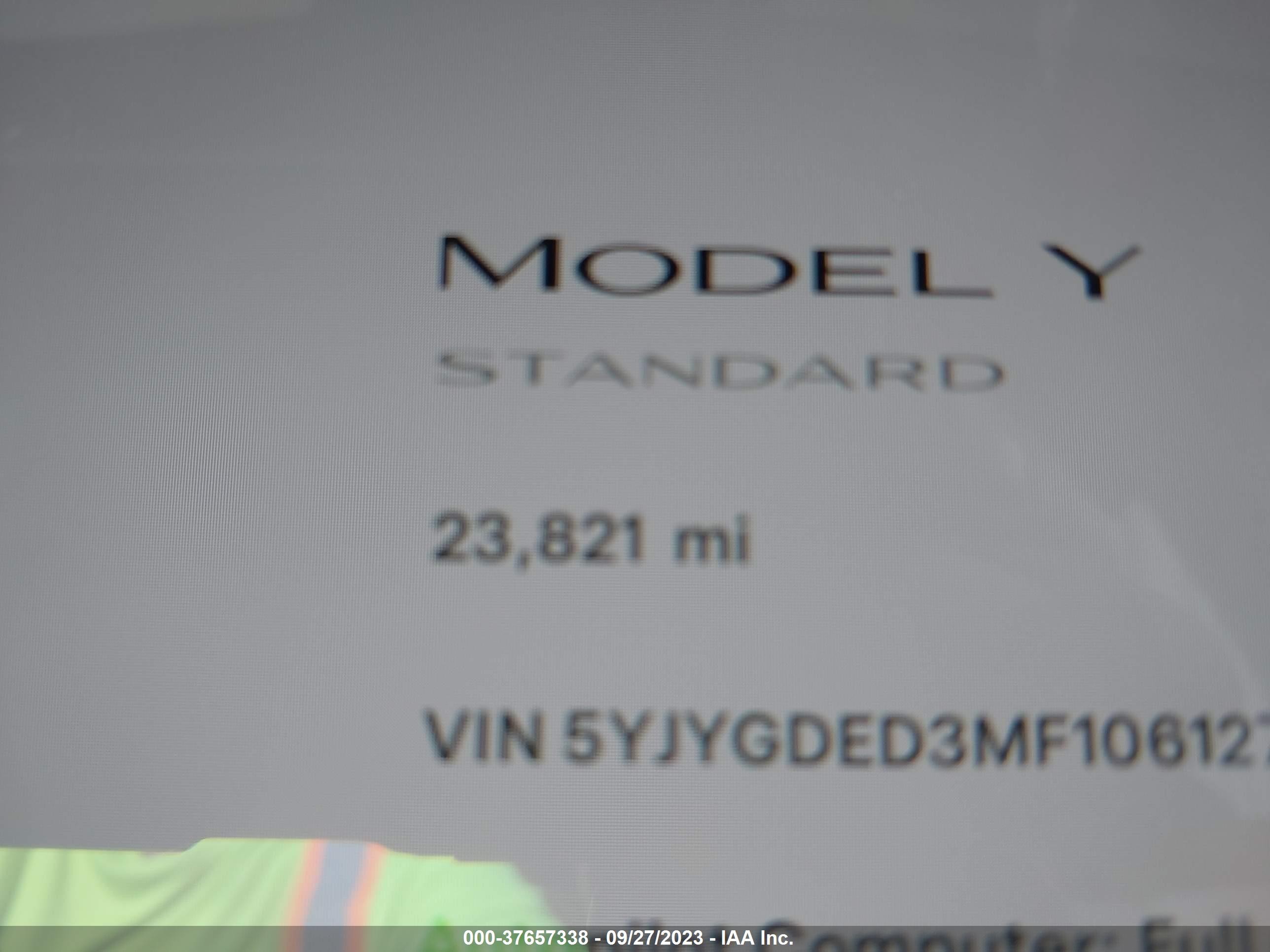 Photo 14 VIN: 5YJYGDED3MF106127 - TESLA MODEL Y 