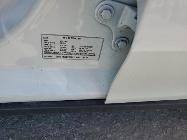 Photo 11 VIN: 5YJYGDED3MF116432 - TESLA MODEL Y 