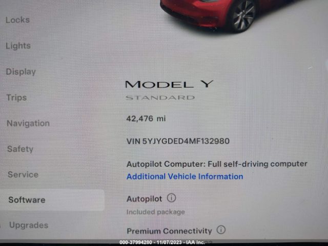 Photo 6 VIN: 5YJYGDED4MF132980 - TESLA MODEL Y 