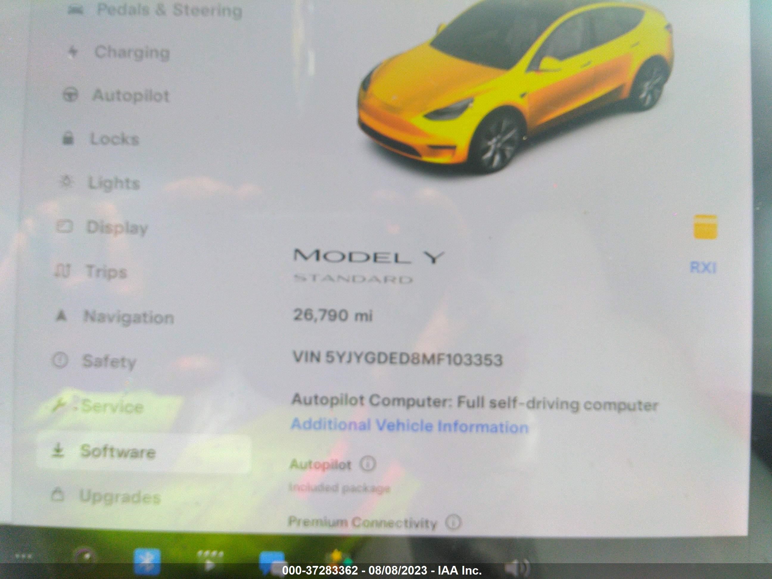 Photo 6 VIN: 5YJYGDED8MF103353 - TESLA MODEL Y 