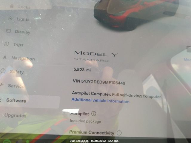 Photo 6 VIN: 5YJYGDED9MF105449 - TESLA MODEL Y 