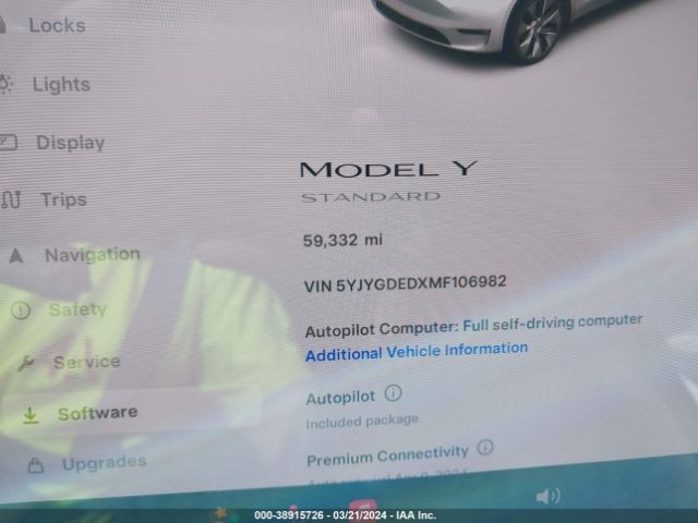 Photo 6 VIN: 5YJYGDEDXMF106982 - TESLA MODEL Y 