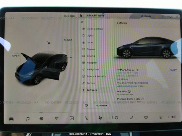 Photo 6 VIN: 5YJYGDEE0LF009992 - TESLA MODEL Y 