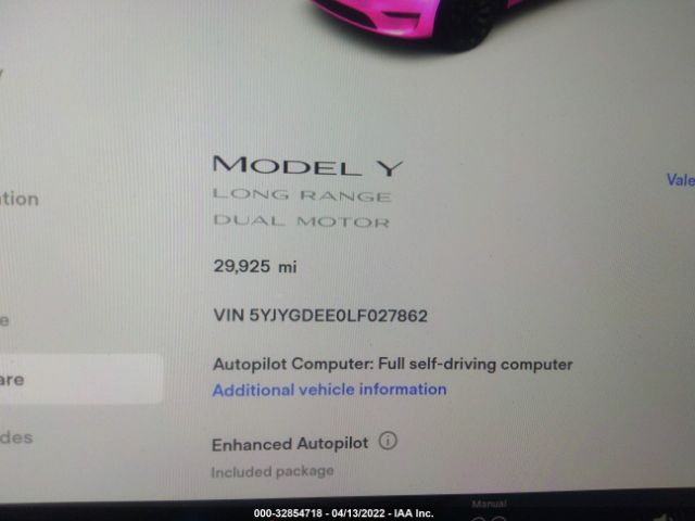 Photo 6 VIN: 5YJYGDEE0LF027862 - TESLA MODEL Y 