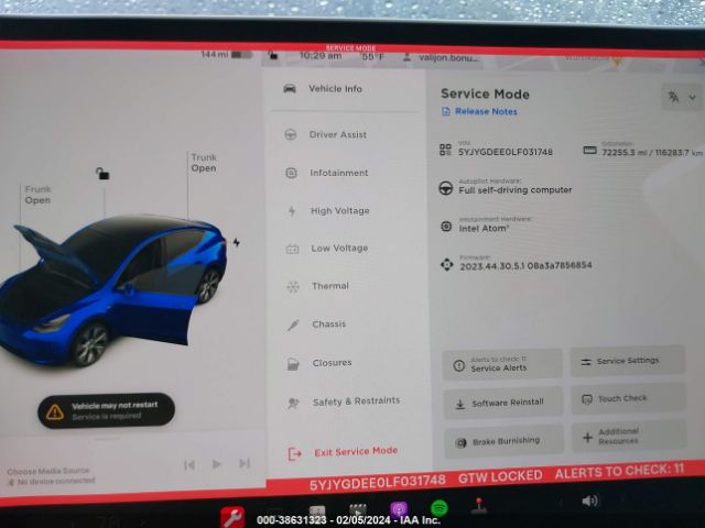 Photo 6 VIN: 5YJYGDEE0LF031748 - TESLA MODEL Y 