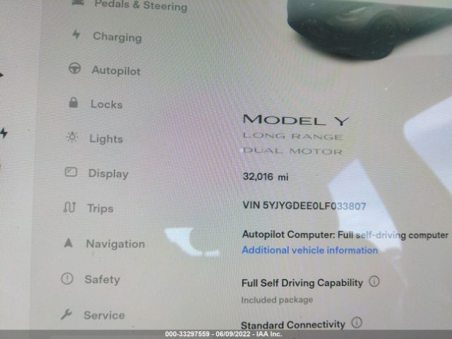 Photo 6 VIN: 5YJYGDEE0LF033807 - TESLA MODEL Y 