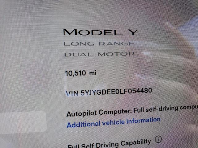 Photo 8 VIN: 5YJYGDEE0LF054480 - TESLA MODEL Y 